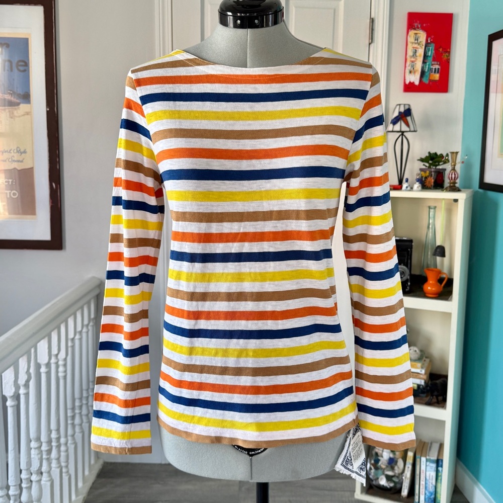 NEW with TAGS 45R Star Colorful Striped Long Sleeve Top (size S/1)
